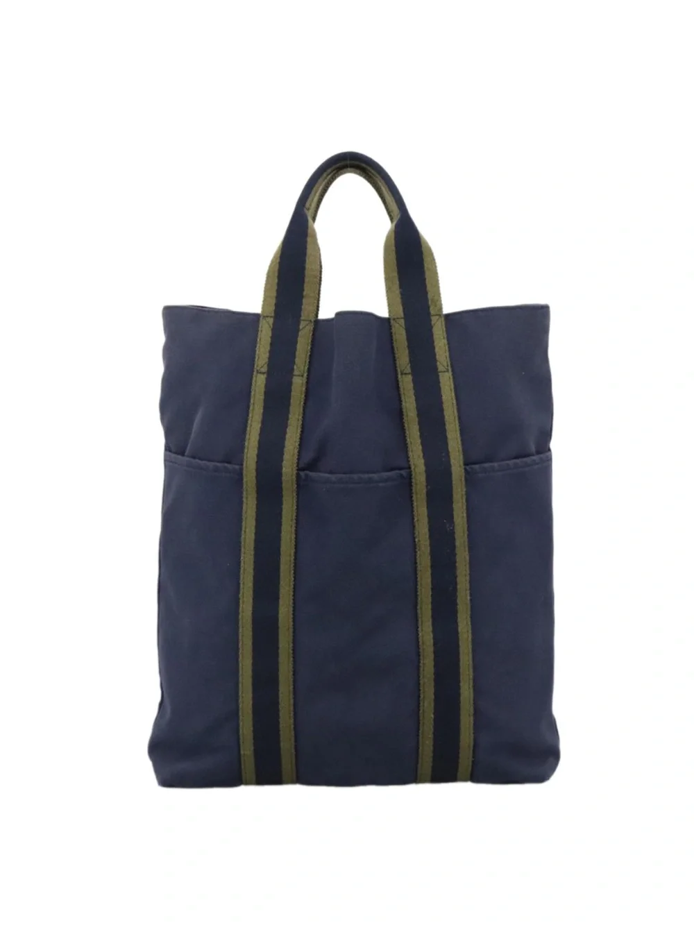 HERMES Fourre Tout cabas Tote Bag Canvas Navy